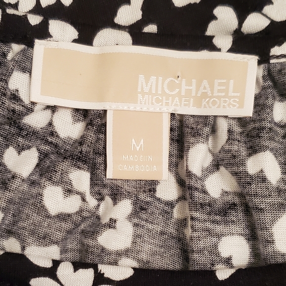 MICHAEL KORS Top Blouse Black & White Size M - Picture 5 of 6